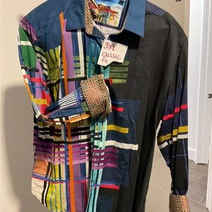 Robert Graham Multicolor Geometric Men's Shirt